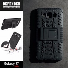 เคส Samsung Galaxy J7 Version 2 (2016) เคสบั๊มเปอร์กันกระแทก Defender (พร้อมขาตั้ง) สีดำ