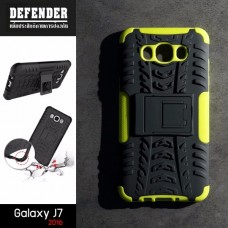 เคส Samsung Galaxy J7 Version 2 (2016) เคสบั๊มเปอร์กันกระแทก Defender (พร้อมขาตั้ง) สีเขียวอ่อน