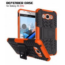 เคส Samsung Galaxy J5 (2016) เคสบั๊มเปอร์ กันกระแทก Defender (พร้อมขาตั้ง) สีส้ม