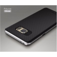 เคส Samsung Galaxy Note 7 เคส iPaky Hybrid Bumper เคสนิ่มพร้อมขอบบั๊มเปอร์ สีดำ ขอบ เงิน Silver