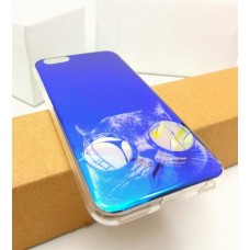 เคส iPhone 6 / 6S (4.7 นิ้ว) เคส TPU พื้นผิวเงาสะท้อน (Blu-ray Series) แบบที่ 12 แมว