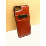 เคส iPhone 7 (4.7") เคส Bumper หุ้มหนัง พร้อมช่องใส่บัตร สีน้ำตาล