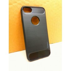 เคส iPhone 7 (4.7") เคส iPaky Hybrid เคสนิ่มเกรดพรีเมี่ยม (ลายขัดโลหะ) ลดรอยนิ้วมือบนเคส สีดำ