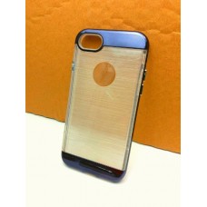 เคส iPhone 7 (4.7") เคสนิ่ม TPU สีขาวลายทางแบบหนา (SYMPHONY-PLATING) พร้อมขอบแข็ง สีสเปซเกรย์