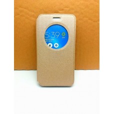 เคส Zenfone 3 Laser (ZC551KL) เคสฝาพับ FULL FUNCTION มีแถบแม่เหล็กที่ฝาปิด (เย็บขอบ) สีทอง