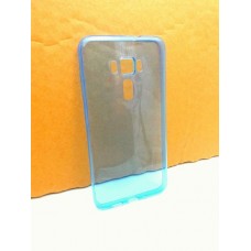 เคส Zenfone 3 (ZE552KL) เคสนิ่ม Super Slim TPU บางพิเศษ จุด Pixel ขนาดเล็กป้องกันเคสติดตัวเครื่อง (ครอบคลุมกล้องยิ่งขึ้น) สีน้ำเงินใส