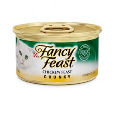 Fancy Feast Chunky Chicken ชนิดเปียก สำหรับแมวโต สูตรก้อนชิ้นเนื้อไก่ปรุงรส 85 กรัม