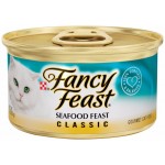 Fancy Feast Classic Seafood Feast ชนิดเปียก สำหรับแมวโต สูตรคลาสสิค ซีฟู้ด 85 กรัม