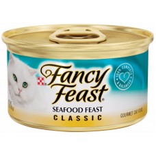 Fancy Feast Classic Seafood Feast ชนิดเปียก สำหรับแมวโต สูตรคลาสสิค ซีฟู้ด 85 กรัม
