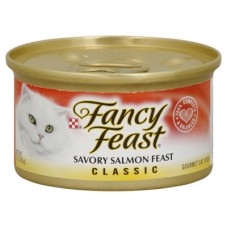 Fancy Feast Classic Salmon Feast ชนิดเปียก สำหรับแมวโต สูตรคลาสสิค เนื้อปลาแซลมอน 85 กรัม