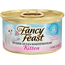 Fancy Feast Kitten Tender Ocean Whitefish ชนิดเปียก สำหรับลูกแมว สูตรปลาทะเลเนื้อขาว 85 กรัม