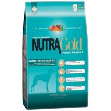 Nutra Gold Holistic Salmon and Potato for Adult dog ชนิดเม็ดสำหรับสุนัข สูตรเนื้อปลาแซลมอนและมันฝรั่ง 15 kg