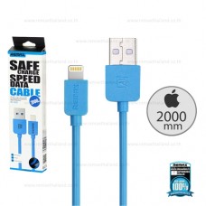 REMAX Cable IPhone6/6S (2M, สายกลม,Blue) - สายชาร์จ REMAX (light cable)