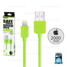 REMAX Cable IPhone6/6S (2M, สายกลม,Green) - สายชาร์จ REMAX (light cable)