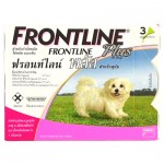 FRONTLINE Plus สำหรับสุนัขน้ำหนักน้อยกว่า 5 กก. 1 กล่อง บรรจุ 3 หลอด