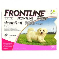 FRONTLINE Plus สำหรับสุนัขน้ำหนักน้อยกว่า 5 กก. 1 กล่อง บรรจุ 3 หลอด