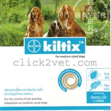 Kiltix ปลอกคอกำจัดเห็บและหมัด สำหรับสุนัขพันธุ์กลาง 48 cm.