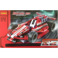 Decool 3412 Dazzling Red Racing Car 158PCS