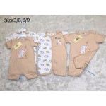 มีเลิฟ Melove เซตชุดหมีขาสั้น 2 ชิ้น ลายช้างน้อยสีน้ำตาล สำหรับ 3-6 เดือน