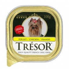 ทรีซอร์ ด็อก Tresor Dog  Chicken รสไก่ สำหรับสุนัขโตอายุตั้งแต่ 1 ปีขึ้นไป 100กรัม