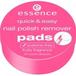 Essence quick & easy nail polish remover pads