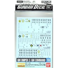 GUNDAM DECAL 118 MG 1/100 GM SNIPER II/GM COMMAND