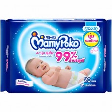 มามี่โพโค Mamy Poko เบบี้ไวพ์ นุ่มหนาพิเศษ ห่อ 20 แผ่น