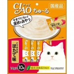 CIAO Chu-ru ขนมครีมแมวเลีย เนื้อสันในไก่ รสหอยเชลล์ 14 กรัม x10 ซอง