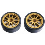 TA 51219 TT-01D Drift Tires Type D & Wheels (2 pcs.)