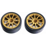 TA 51219 TT-01D Drift Tires Type D & Wheels (2 pcs.)