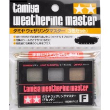 87123 Tamiya Weathering Master F Set (Titanium, Light Gunmetal, Copper) 