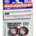 92371 Low Friction Low Profile Tire (Maroon, 2pcs) Graha Tamiya