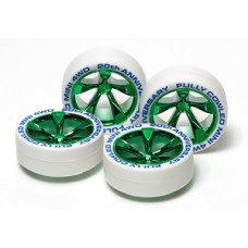 TA 95075 Fully Cowled Mini 4WD 20th Anniversary White Tire & Green Plating Wheel