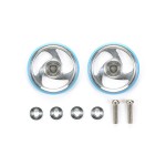 TA 95327 19mm Aluminum Rollers w/Plastic Rings (Light Blue)