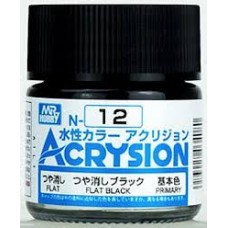 MR.ACRYSION COLOR N-12 FLAT BLACK