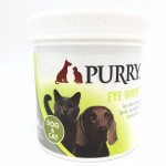 PURRY eye wipes แผ่นทำความสะอาดเช็ดคราบน้ำตา สำหรับสัตว์เลี้ยง ขนาด 100 ชิ้น