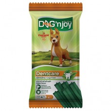 ด็อก เอ็นจอย Dog'n joy Dentcare อาหารว่างสำหรับสุนัขพันธุ์ใหญ่ แพ็ค 4 ชิ้น ขนาด 90 กรัม