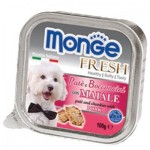 Monge Fresh ชนิดเปียก สำหรับสุนัข สูตรหมูย่าง 100 กรัม