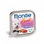 Monge Fruit ชนิดเปียก สำหรับสุนัข สูตรเนื้อเป็ดและราสเบอรี่ 100 กรัม