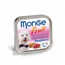 Monge Fruit ชนิดเปียก สำหรับสุนัข สูตรเนื้อเป็ดและราสเบอรี่ 100 กรัม