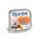 Monge Fruit ชนิดเปียก สำหรับสุนัข สูตรเนื้อเป็ดและส้ม 100 กรัม