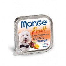 Monge Fruit ชนิดเปียก สำหรับสุนัข สูตรเนื้อเป็ดและส้ม 100 กรัม