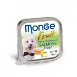 Monge Fruit ชนิดเปียก สำหรับสุนัข สูตรปลาแซลม่อนและลูกแพร์ 100 กรัม