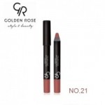 Golden Rose Matte Lipstick Crayon 3.5g No.21 Cinna Brown