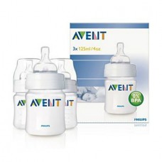 เอเวนท์ Avent ขวดนมพร้อมจุกนมปลอดสารBPA ขนาด 125 ml.4 oz. แพ็ค 3