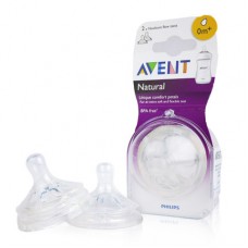 เอเวนท์ Avent จุกนมยางซิลิโคน รุ่นNatural แพ็คคู่ สำหรับ 0 เดือน+ 