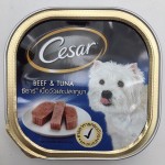 ซีซาร์ Cesar ชนิดเปียก รสเนื้อวัว และปลาทูน่า 100 g