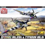 AC 12512 SPITFIRE MK.XIVc & TYPHOON MK.LB   1/72