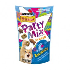 Friskies Party Mix ขนมแมว สูตรบีชไซด์ รสปลาทูน่า แซลมอน และแสนปเปอร์ 60 กรัม