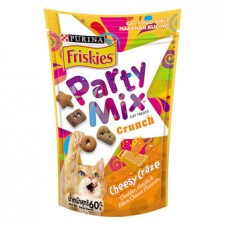 Friskies Party Mix ขนมแมว สูตรชีสซี่เครซ รสเชดด้าร์ กัวร์ด้าร์ และอีแดมชีส 60 กรัม